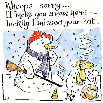 A Sportsman's Shooting Snowman Christmas Card