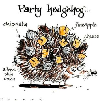 Party Animal = Party Hedgehog
