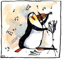 THE Penguin & Violin Card For All Occasions