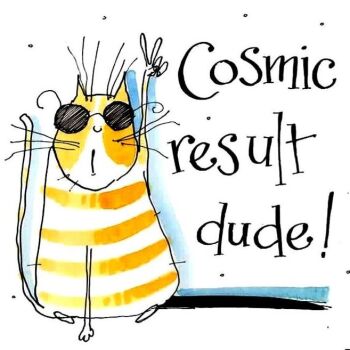 Cosmic Result: A stellar Well Done & Congratulations Card