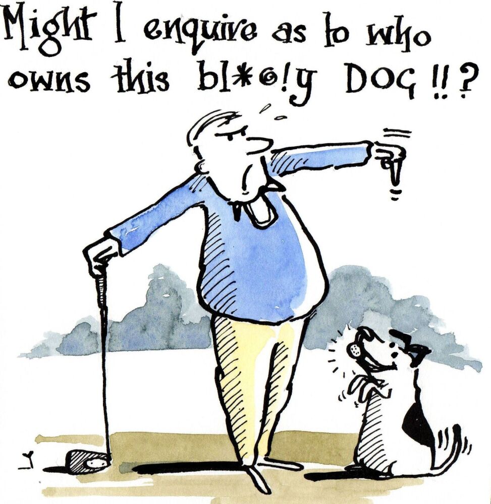 Golfer Meets Dog - THE card for the serious golfer!