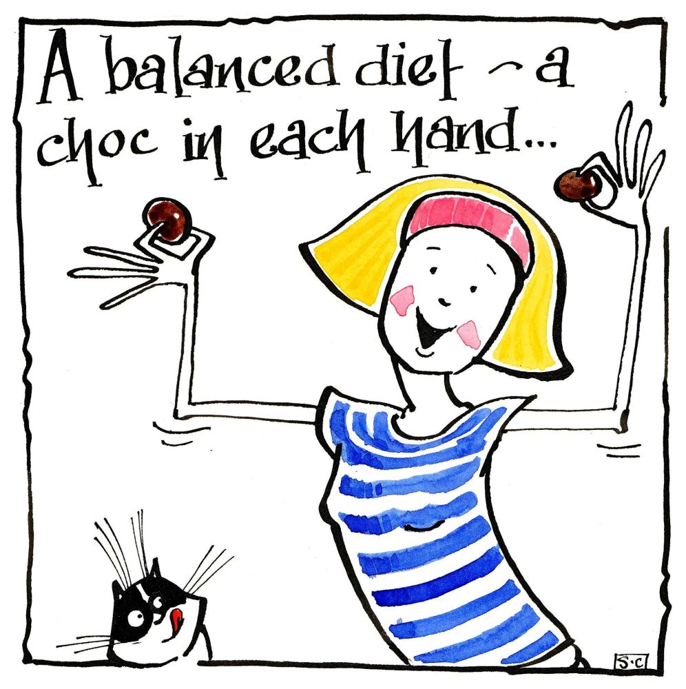 Girl Talk Balanced Diet Card For All Occasions