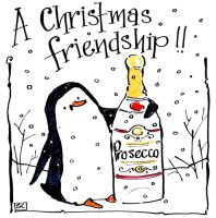<!--003-->A Penguin Prosecco Christmas Card For Friends