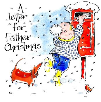 Dachshund & Friend A Letter For Father Christmas