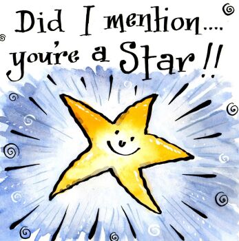 You're a Star:  Well Done & Congratulations Card