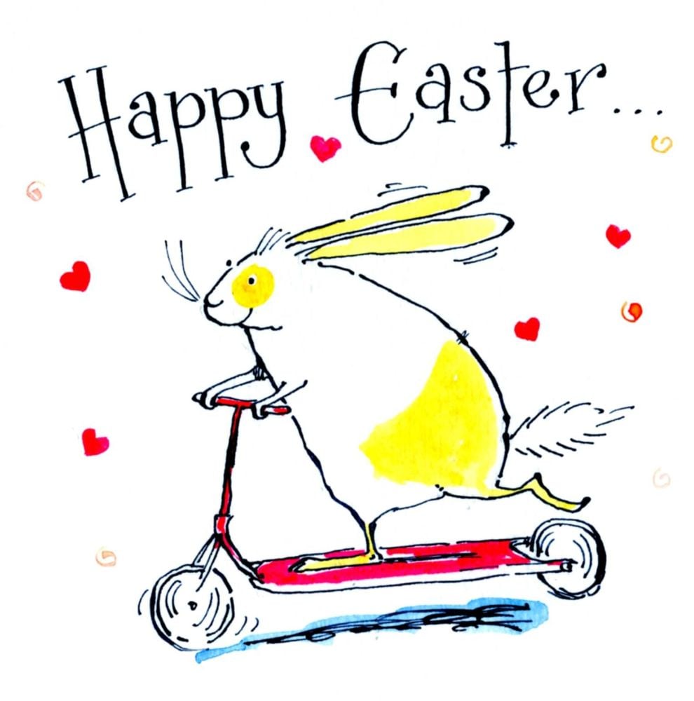                                          Happy Easter Card - cartoon Easter