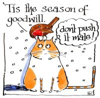 <!--07--> Tis the Season - Cat and Robin in perfect harmony for Christmas?