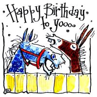 <!00600>Horse-y Humour: Happy Birthday from the Stable