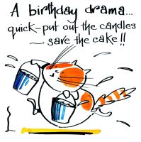 <!00600> A Birthday Drama - A card with a hint of naughtiness