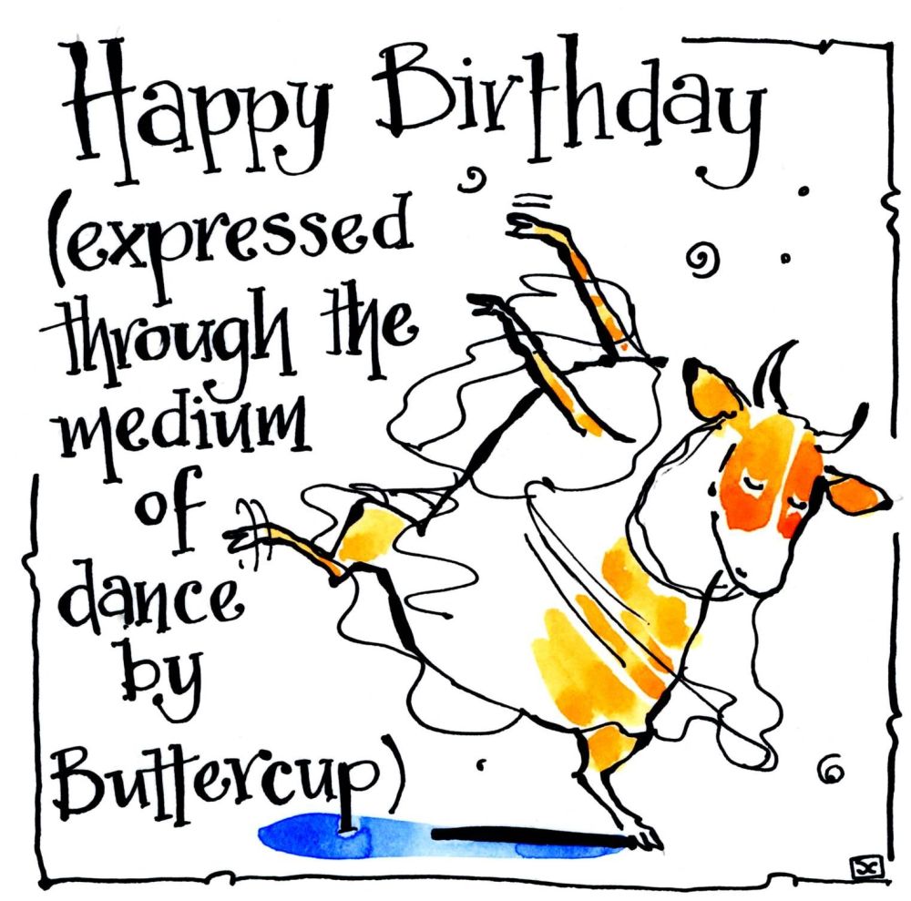 <!00600>Happy Birthday Card Expressed Through The Medium Of Dance