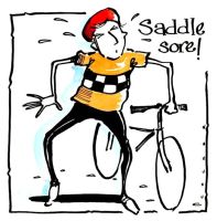 A Sore Cyclist -  The Bicyclist's Favourite Card