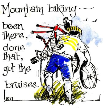 Send Some Laughter Down the Trail with this Funny, Quirky Mountain Bike Card