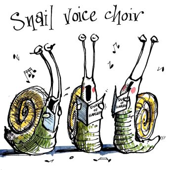 Snail Voice Choir - Music Lovers' Card For All Occasions - Birthdays, Anniversaries, Good Luck to name but a few.