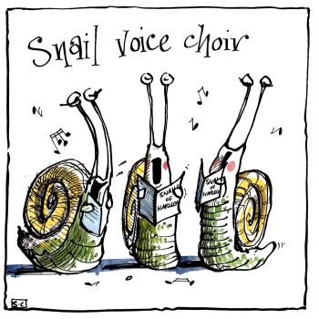 Snail Voice Choir - Music Lovers' Card For All Occasions - Birthdays, Anniversaries, Good Luck to name but a few.