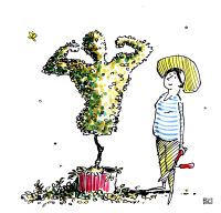Gardener's Birthday,  Retirement or Thank You card.   Garden beauty is in the eye of the beholder!