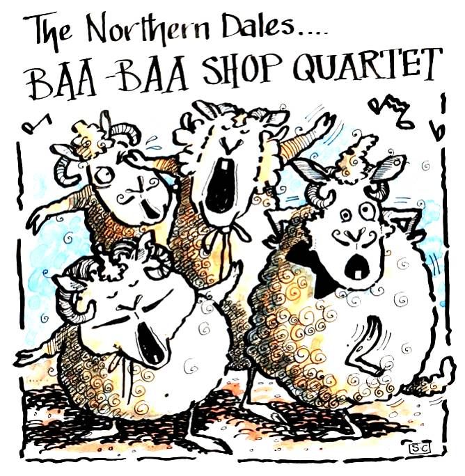 Funny Sheep Card - Baa Baa Shop Quartet