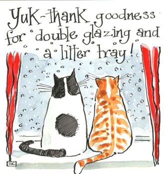 A Winter Wonderland  - a card from a cat's perspective.