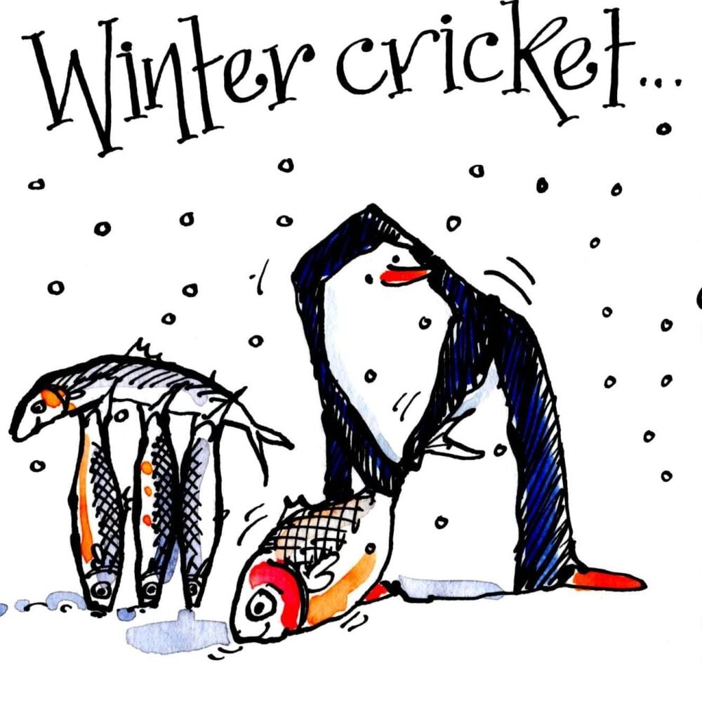 <!--007-->Cricket Themed Christmas Card - A Cricketer's Xmas Wish featuring