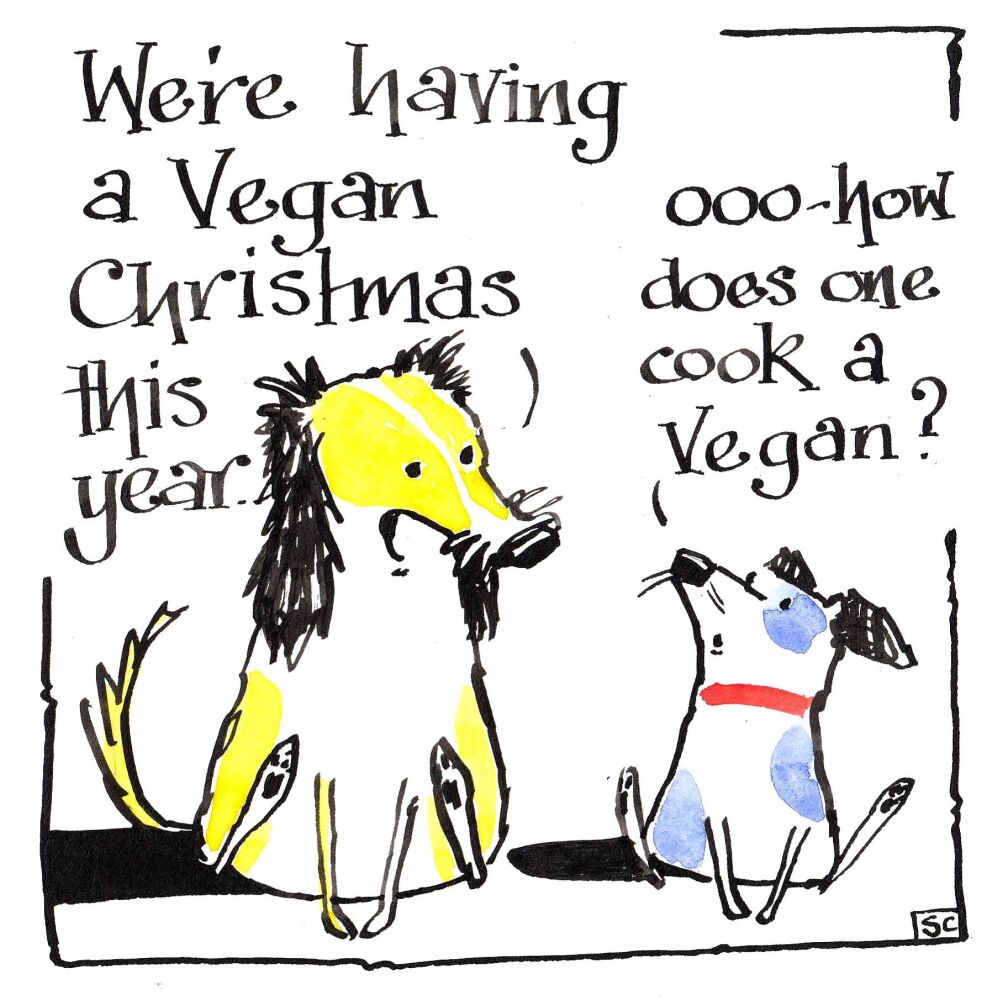 We Are Having A Vegan Christmas This Year - Topical Christmas Card