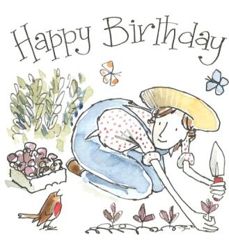  Happy Birthday  - To The Gardener From The Robin