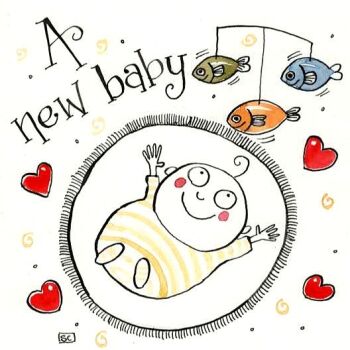 A New Baby Card - Super Cute Contemporary Design