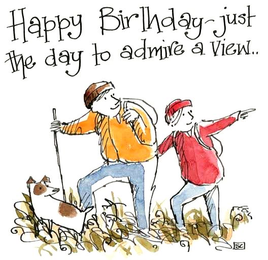 <!00200> Happy Birthday Card for Hiker, Walkers & Ramblers