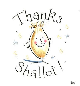 Thanks Shallot - Thank You Card