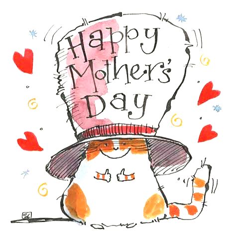 Cat In A Hat - Mother's Day Card