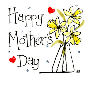 Happy Mother's Day - Daffodils & Hearts