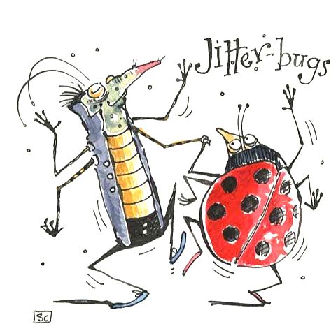 Dance Themed Birthday Card - Jitterbugs