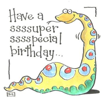 Have A Super Special Birthday  -  Snake Birthday Card