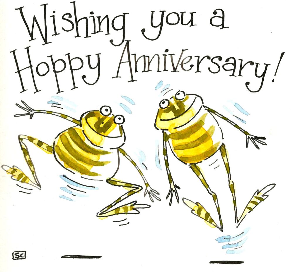 A Hoppy Anniversary - Froggy Anniversary Greetings