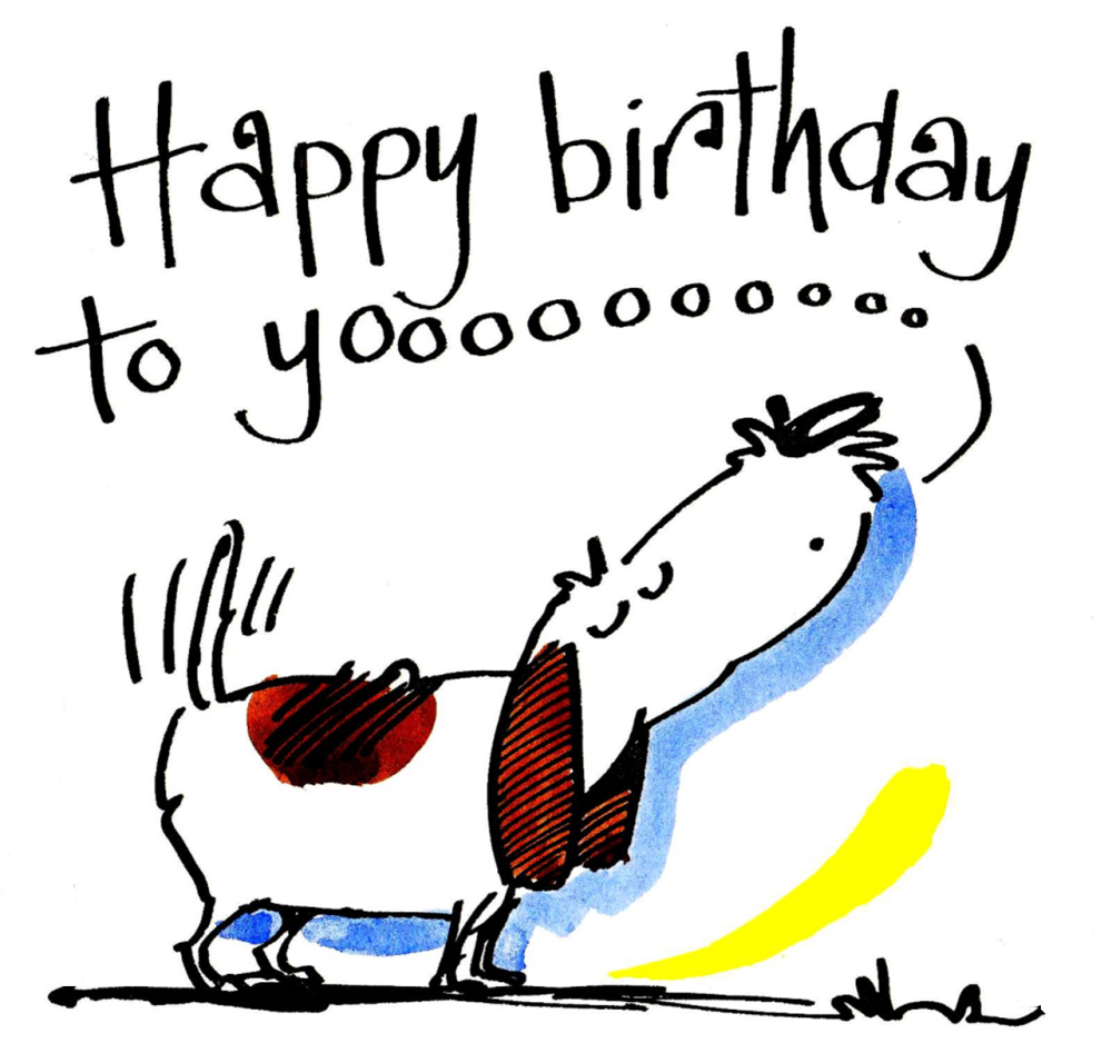 A Happy Birthday To Yooooo - Funny Dog Themed Birthday Card