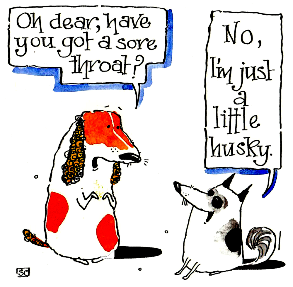 Little Husky funny card design
