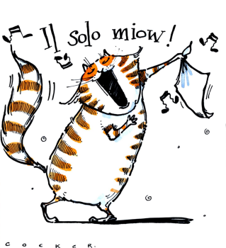 Solo Miow  - Opera Greeting Card