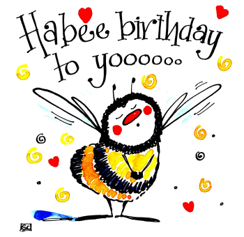 Ha Bee Birthday - Bee themed Birthday Card