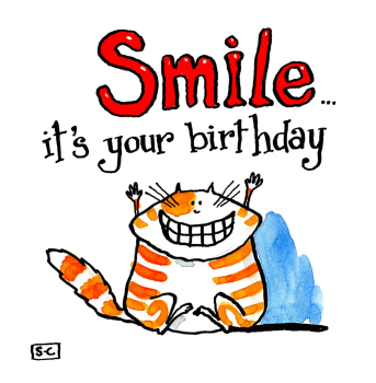 Smile! It’s Your Birthday – Funny Cat Greeting Card for All Ages