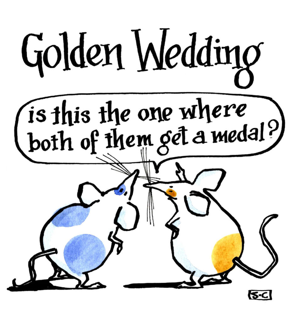 Golden Wedding Card - Celebrate 50 Years of Love with Our Hilarious Golden Wedding Card