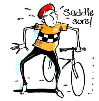 A Sore Cyclist -  The Bicyclist's Favourite Card