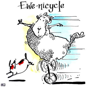 Sheep Tricks - Ewe-nicycle