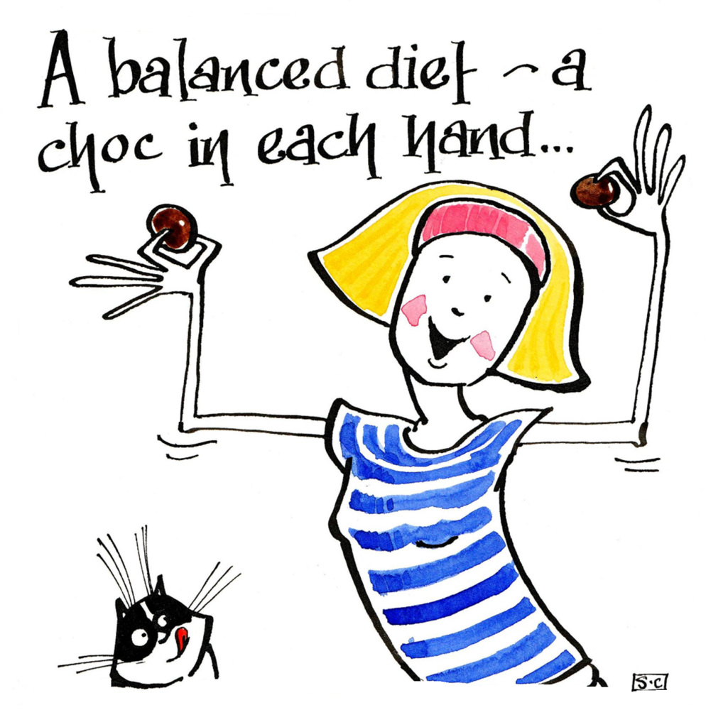 Girl Talk Balanced Diet Card For All Occasions
