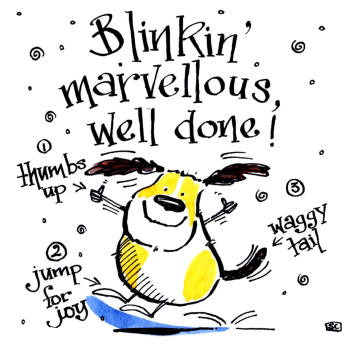 A Blinkin' Marvellous,  Well Done, Congratulations Card