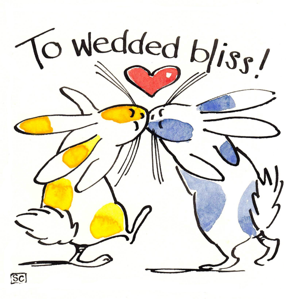 Wedded Bliss - The Bride & Groom - Wedding Card