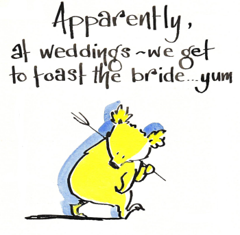 Wedding Card Hilarity - Toast The Bride