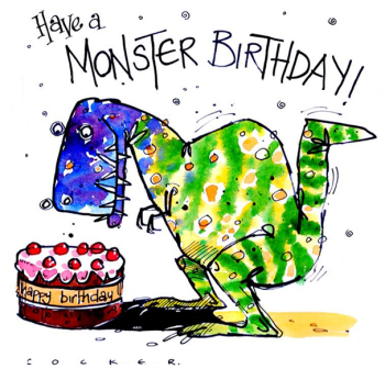 Children's Monster Birthday Card - Dinosaur Birthday Card