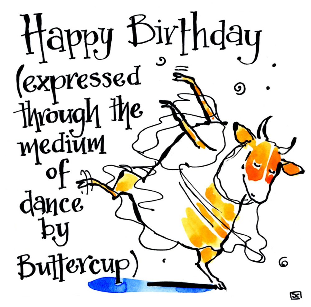 Happy Birthday Card Expressed Through The Medium Of Dance