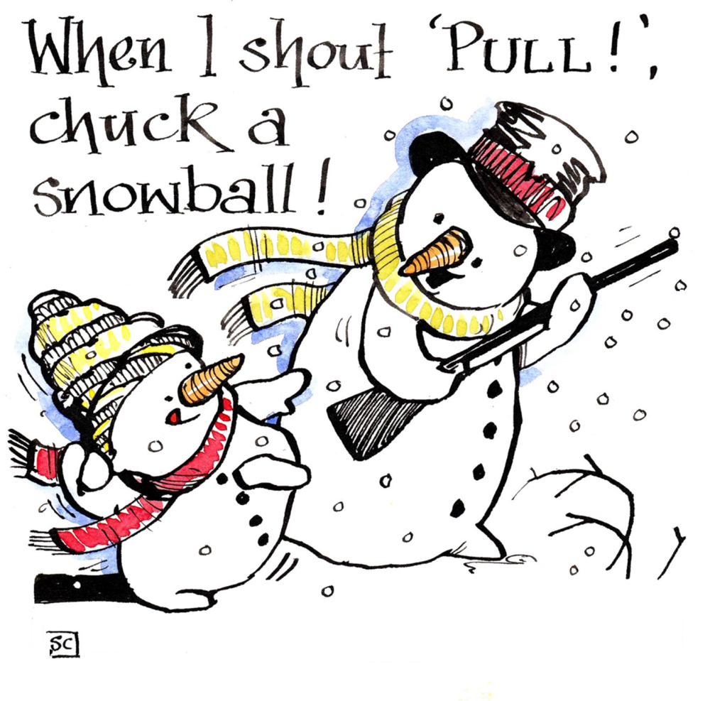 <100600>Clay Pigeon Christmas Card