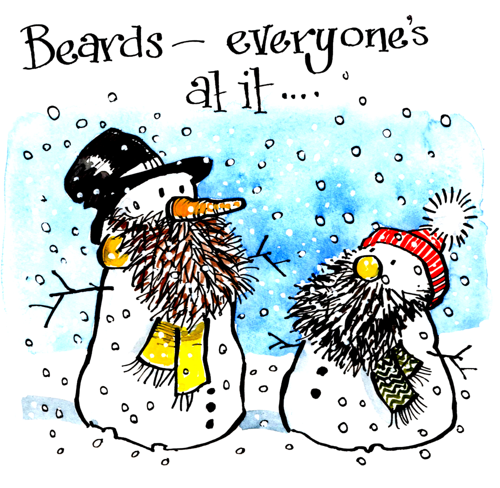 Christmas Beards - Unusual Xmas Cards