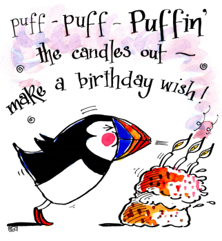 Puffin Birthday Card: Make A Birthday Wish