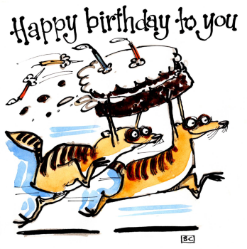 Happy Birthday To You - Meercat Cake Delivery Card